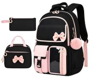Sac d'école pour filles avec boîte à lunch et fonction imperméable