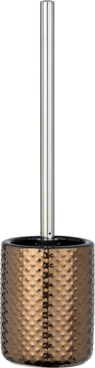 WENKO Keo Toiletborstel en Houder - 11 x 40 cm - Keramiek - Koper