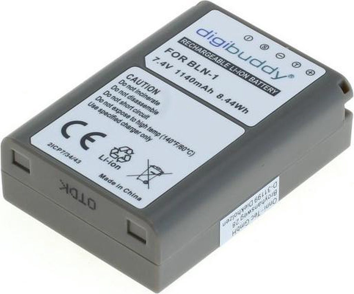 Digibuddy A Merk Accu Batterij Olympus BLN-1 - 1140 mAh