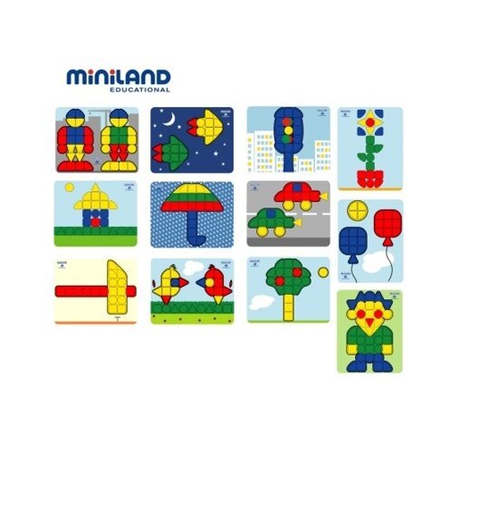 Miniland Educational Miniland - Speelgoed mat / Placemat - 12 soorten in de verpakking - Voor kinderen vanaf 2 jaar