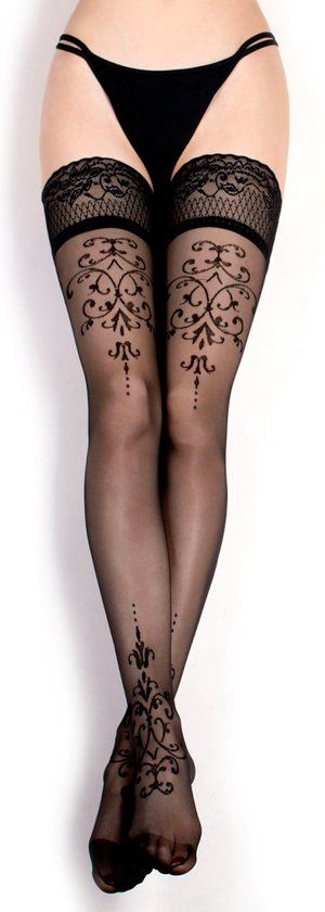 Ballerina Fantasy Hold Ups Kousen (20 denier) Zwart L/XL