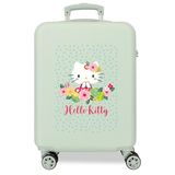 Sanrio Hello Kitty Handbagage met bloemen en bloemen, groen, 38 x 55 x 20 cm