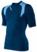 Macron Maillot Copper Homme M Bleu Foncé Polyester Colorblock Manches Courtes Volleyball