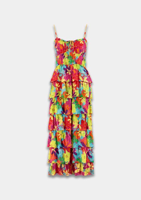 Harper & Yve DINA-DR Dames Maxi Jurk Multi Flower Viscose Maat M Lente/Zomer 2026