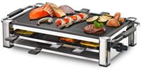 Merkloos Raclettegrill - Tafelgrill voor 8 personen - 1500 W - Chroom - Met 8 pannetjes