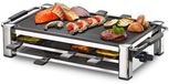Merkloos Raclettegrill - Tafelgrill voor 8 personen - 1500 W - Chroom - Met 8 pannetjes