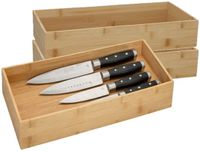 5Five Organisateur en bambou - 3 pièces - 38 x 18 x 7 cm