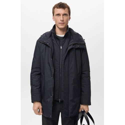 Mango Man Winterparka 'Ben' donkerblauw