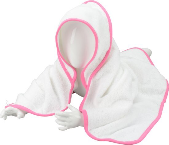 Babiezzâ„¢ A&R Babycape 100% Katoen Wit/Roze