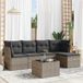 Maison Exclusive - Salon de jardin 6 pièces avec coussins, gris, rotin synthétique