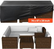 Vevor Tuinmeubelhoes 420D Waterdicht Zwart 188x120x71cm