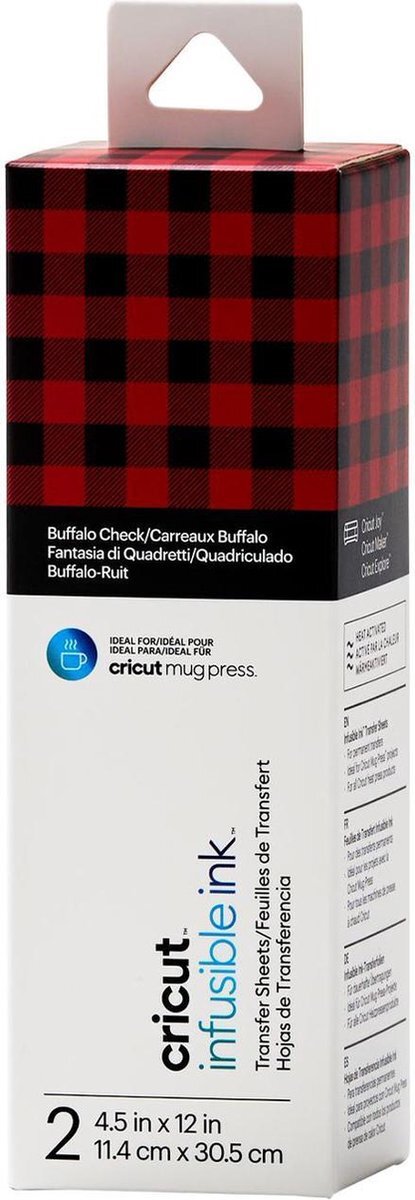 CRICUT Infusible Ink Transfer Sheets Buffalo Check (2pcs) - Size MugPress