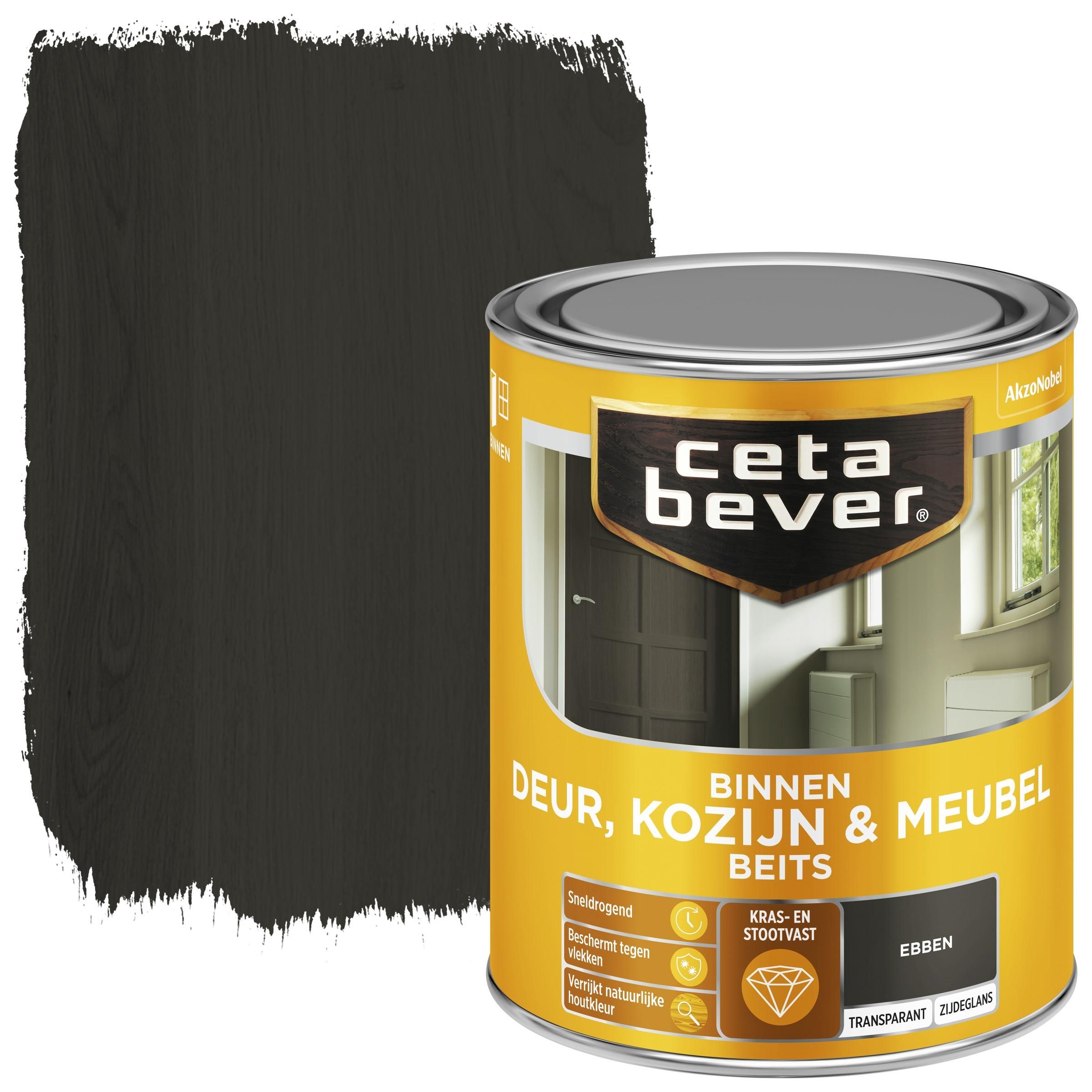 Cetabever deur kozijn & meubelbeits transparant ebben zijdeglans 750 ml