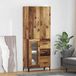 vidaXL Hoge kast, gerecycled hout, 69,5 x 34 x 180 cm, houtvezel