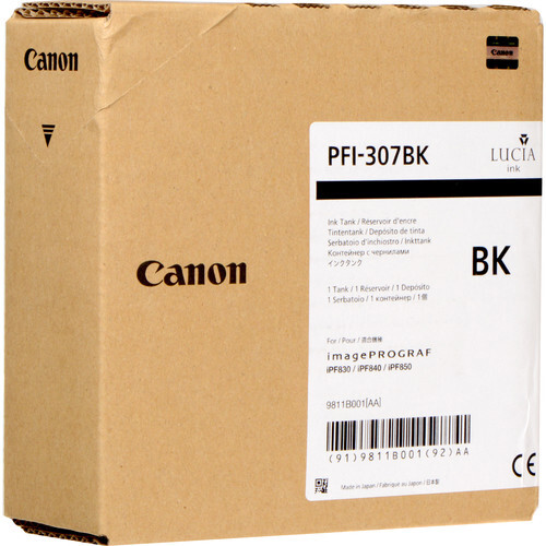 Canon PFI-307BK single pack / zwart