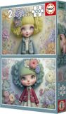 Educa legpuzzel Flower Girls - 2 puzzles de 100 pièces carton