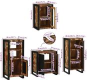 vidaXL Badkamermeubel Set 4 st Multikleur 55 x 35 x 60 cm