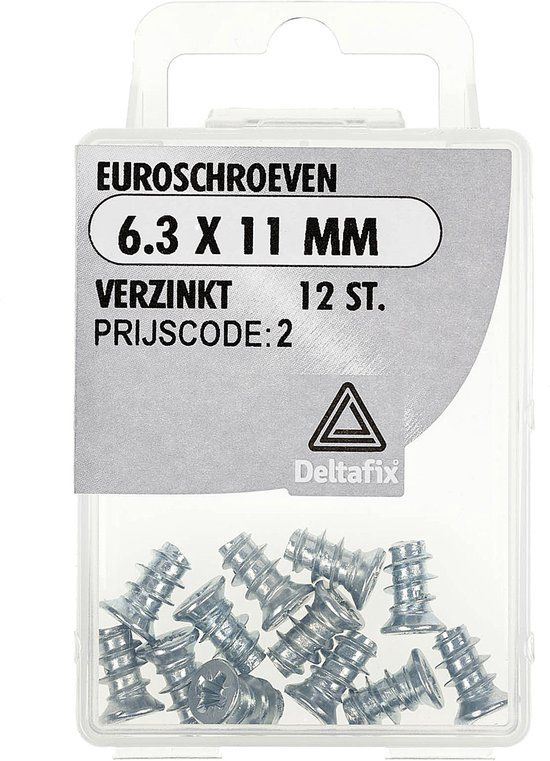 Deltafix Euroschroeven Verzinkt 6.3 x 11 mm 12 stuks