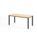 HAMMERBACHER Bureau Q-Serie | Piètement à 4 pieds | réglable en hauteur | extrêmement stable, Taille du plateau : 160 x 80 cm, Couleur du plateau : Érable, Couleur du piètement : Graphite