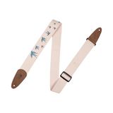 Levy's Leathers 2" Katoen Gitaar Strap met Decoratieve Print en Suede uiteinden. Tri-glide verstelbaar tot 65" (MC8U-006)
