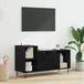 Maison Exclusive - Meuble TV, 100 x 35 x 55 cm, noir, aspect chêne, panneau de particules