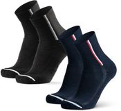 DANISH ENDURANCE Merino Wollen Fietssokken - Heren en Dames - Warme Fietssokken - 2 paar - Zwart/Marineblauw - Maat 39-42