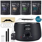 JHust® Professionele Wax Apparaat - Wax Verwarmer - Wax Beans - 400 gram Wax Bonen - Ontharing Set voor Thuisgebruik - Zwart