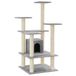 Chat poteau griffoir avec poteaux griffoirs en sisal 110 cm gris clair