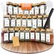Elzusha - Set de pots à herbes de 25 pièces avec couvercle en bambou - Carré 120ml