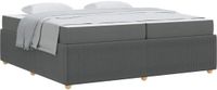 vidaXL Bedframe Donkergrijs 200 x 200 cm Stof