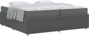 vidaXL Bedframe Donkergrijs 200 x 200 cm Stof