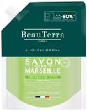 BeauTerra Savon de Marseille liquide Menthe Citron Recharge Éco 900 ml