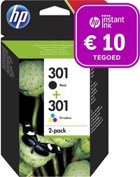 HP 301 - Inktcartridge kleur & zwart + Instant Ink tegoed