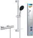 GROHE Thermostaatdoucheset Precision Feel, Vitalio Start 110, 3 straalpatronen, 11 cm, 60 cm douchestang, chroom, waterbesparend