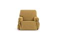 Eysa Rabat Hoes voor fauteuil met strikbanden, 1-zits, mosterd kleur, 80 cm - 120 cm, gemaakt in Spanje