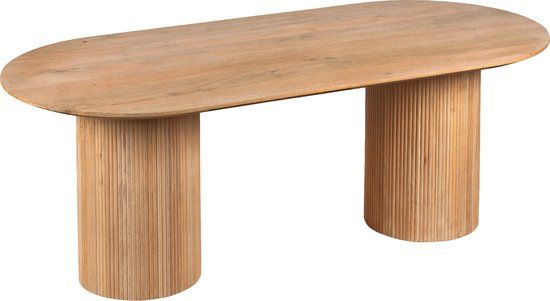 Lewis & Loft Eettafel Lynn – Ovaal – 200x90 cm – FSC®-gecertificeerd mangohout – Naturel