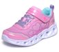 Skechers Baskets pour fille Heart Lights en textile/synthétique/multi bordures, rose, pointure 42