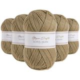 Utopia Crafts Super Aran brei- en haakgaren 5X 100g (zandsteen)