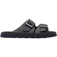 Clarks Solsbury Strap Mens Black Leather, 10.5