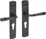 Intersteel Deurkruk Helena op schild profielcilindergat 55 mm oud grijs