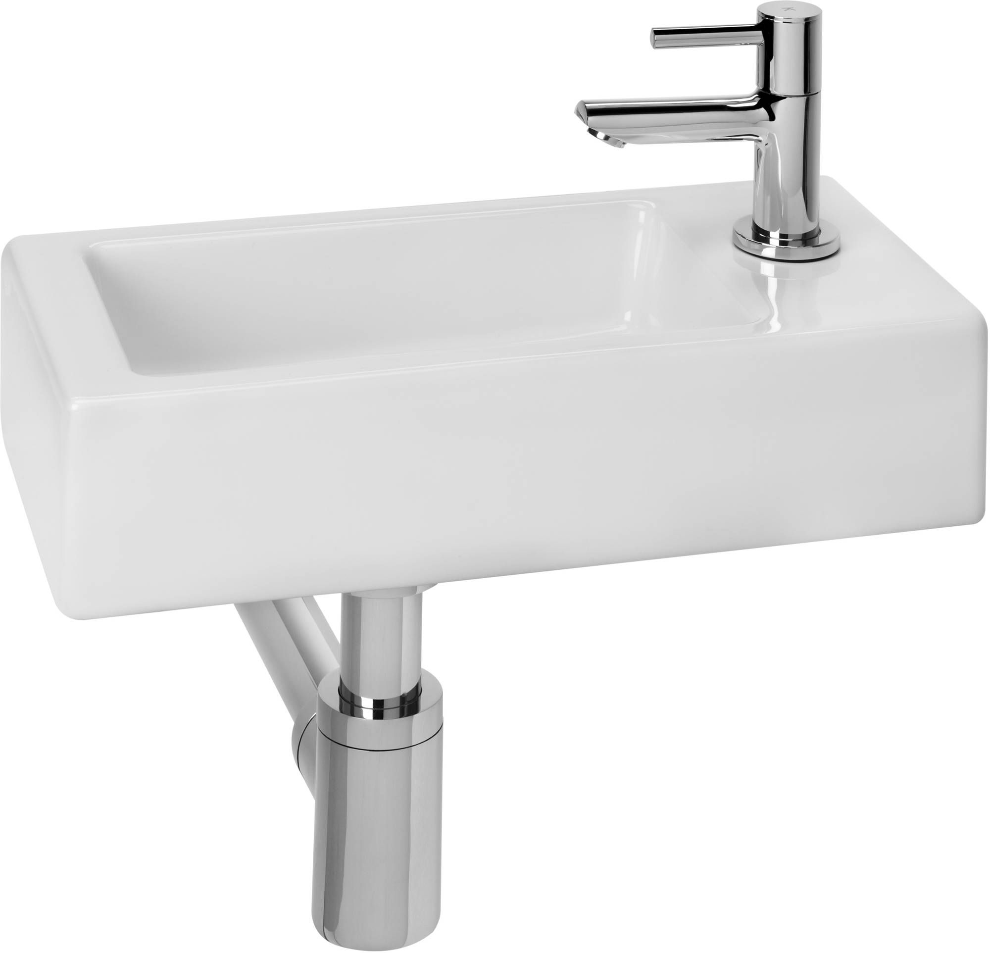 Saqu Combi Pack Fonteinset - 36x18x9 cm - Wit/Chroom