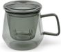 Bredemeijer Theeglas Livorno met filter 290ml Zwart