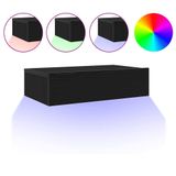 vidaXL Tv-meubel met LED-verlichting 60x35x15,5 cm zwart eikenkleurig