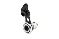 Hella 2-polige stopcontacten, inbouwopening, diameter 18,5 mm, voor schakelplankdikte max. 7 mm, conform DIN ISO 4165. met deksel en schroefaansluiting