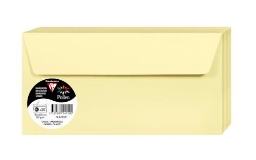 Clairefontaine 5455C Envelop DL Geel 20 stuk(s)