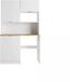 Vente-unique Multifunctioneel meubel kitchenette en wasruimte - Met werkblad 120 cm - Wit en naturel - CARMEO