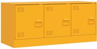 vidaXL Tv-meubel - 99x39x44 cm - Staal - Mosterdgeel