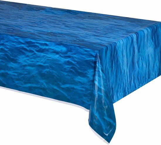UNIQUE - Plastic tafelkleed oceaangolven print - Multi colour - 485 x 414 cm - Verjaardag