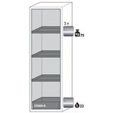 Asecos Armoire ignifuge 90 min s-classic90 fixation de porte - bac de rétention