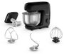 Robot pâtissier - 4,8 L - 800 W - Set de pâtisserie - Noir
